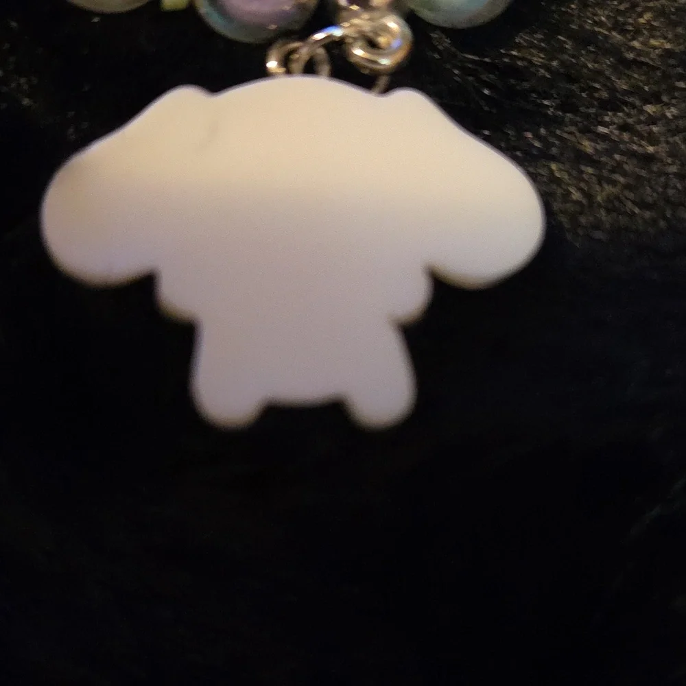 HELLO KITTY'S FRIEND Cute Blue Beaded Bracelet with Bunny Charm NWOT